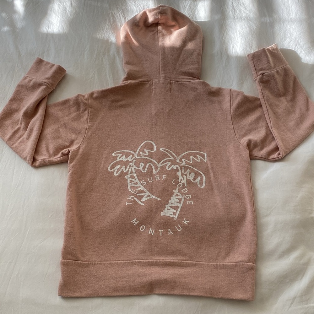 Monrow + The Surf Lodge Pink Hoodie size 4